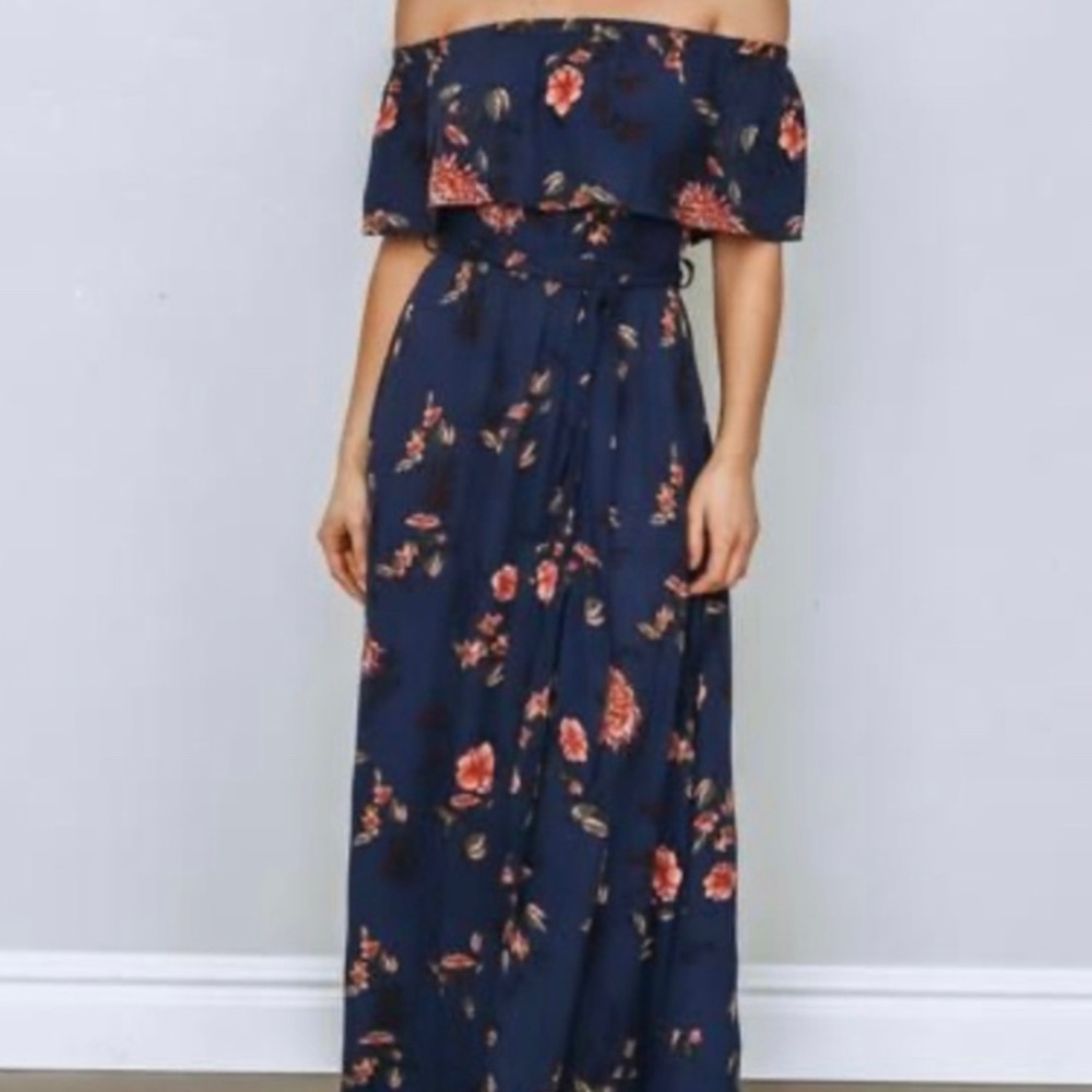 Baltic Born Blue Floral Marion Maxi Dress - Medium